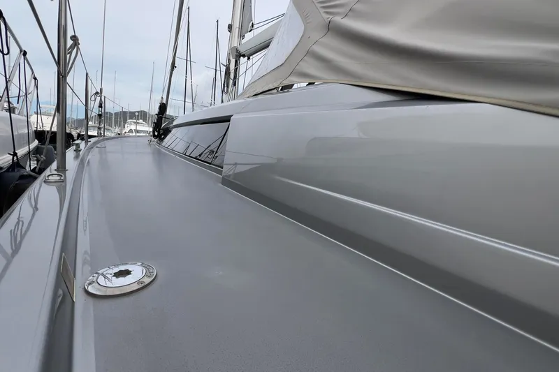  Yacht Photos Pics 2017 Grand Soleil 52 LC yacht deck with sleek design and modern features.
