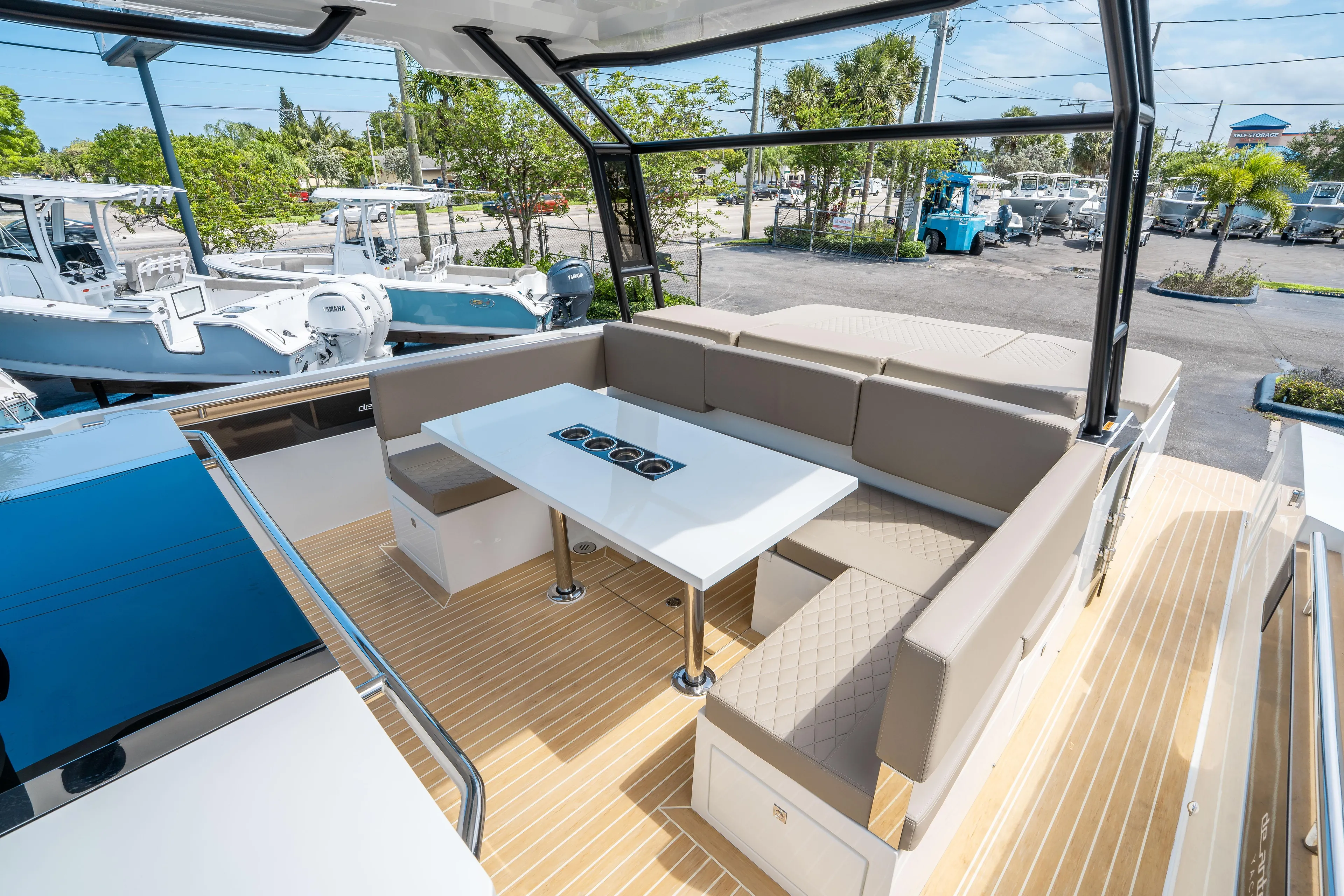  Yacht Photos Pics 2025 De Antonio Yachts D36 OPEN with elegant seating and modern design.