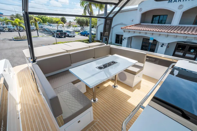  Yacht Photos Pics Luxurious seating area on 2025 De Antonio Yachts D36 OPEN with modern design and spacious layout.