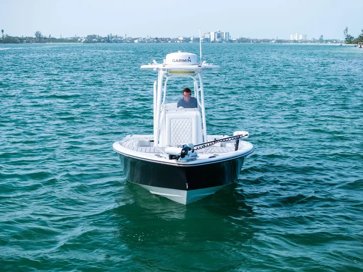  Yacht Photos Pics 2018 Barker Boatworks 26 Calibogue Bay on open water, featuring Garmin equipment.