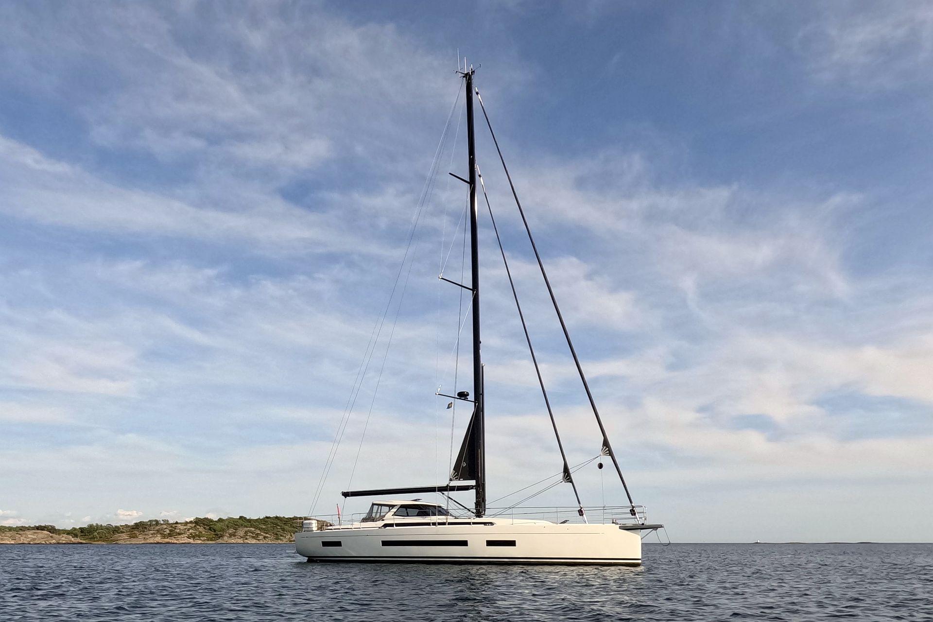 Amel 60 sailboat, 2023 model, on calm waters.