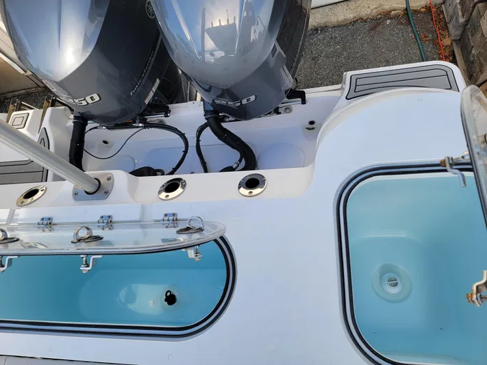  Yacht Photos Pics 2020 Sea Fox 288 Commander boat with twin outboard engines and livewell.