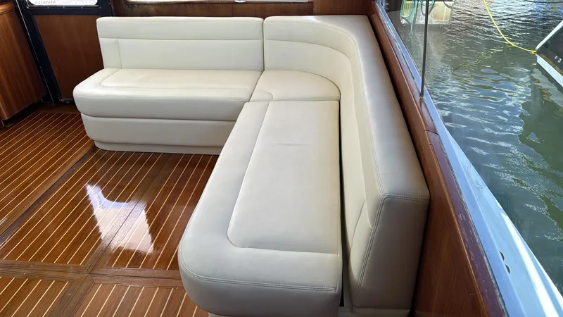  Yacht Photos Pics Luxurious interior seating of a 1997 Ocean Yachts 40 Super Sport boat.