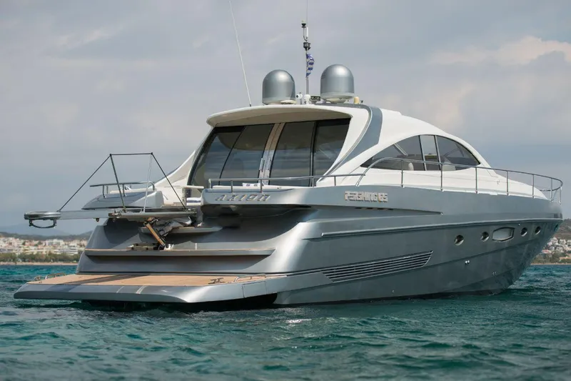  Yacht Photos Pics 2003 Pershing 65 yacht on water, sleek design, luxury vessel.