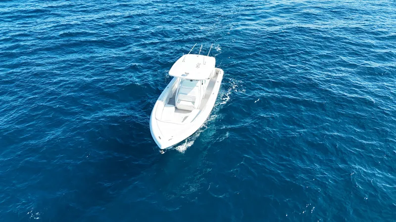  Yacht Photos Pics 2019 Intrepid 327 boat on open sea.