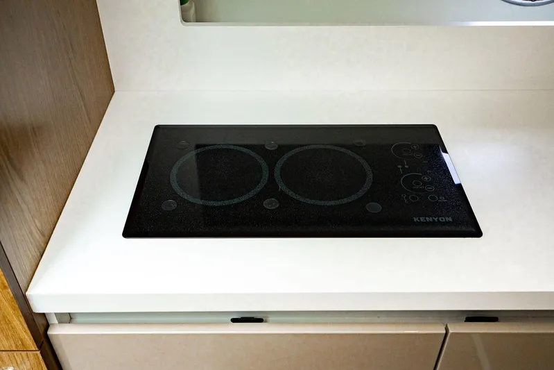 The Royal Blue Yacht Photos Pics Kenyon cooktop on Beneteau Gran Turismo 49 yacht, 2015 model.