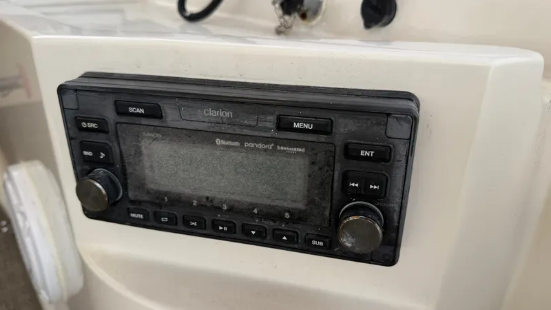  Yacht Photos Pics Clarion car stereo in a 2014 Carver C40.