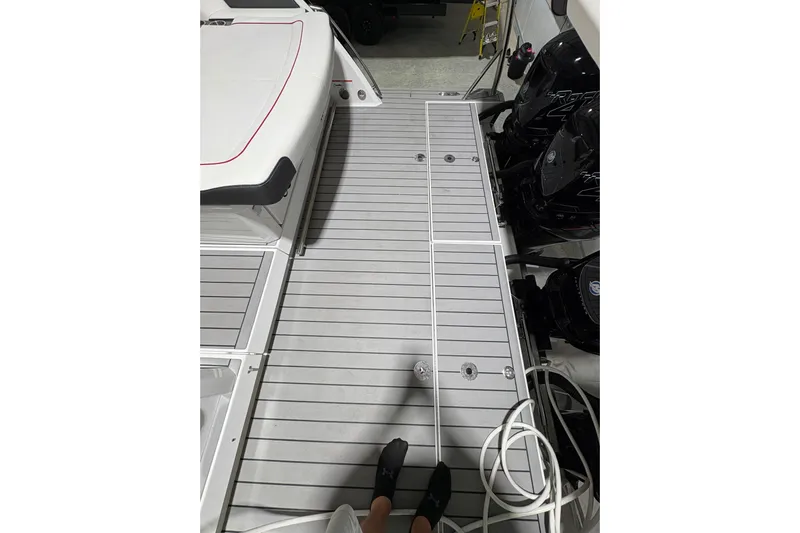  Yacht Photos Pics 2023 Formula 400 Super Sport Crossover boat deck with outboard motors.