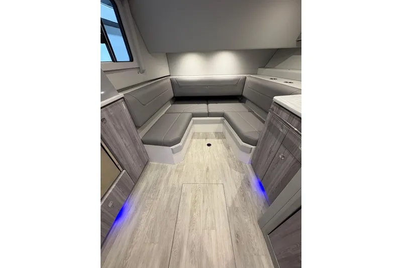  Yacht Photos Pics 2023 Formula 400 Super Sport Crossover interior with modern seating and sleek design.