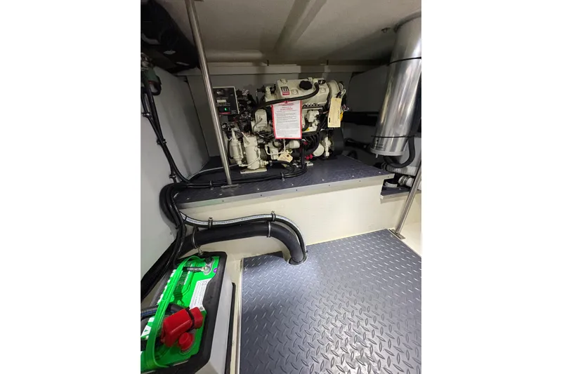  Yacht Photos Pics Engine room of 2023 Formula 400 Super Sport Crossover with visible machinery and components.