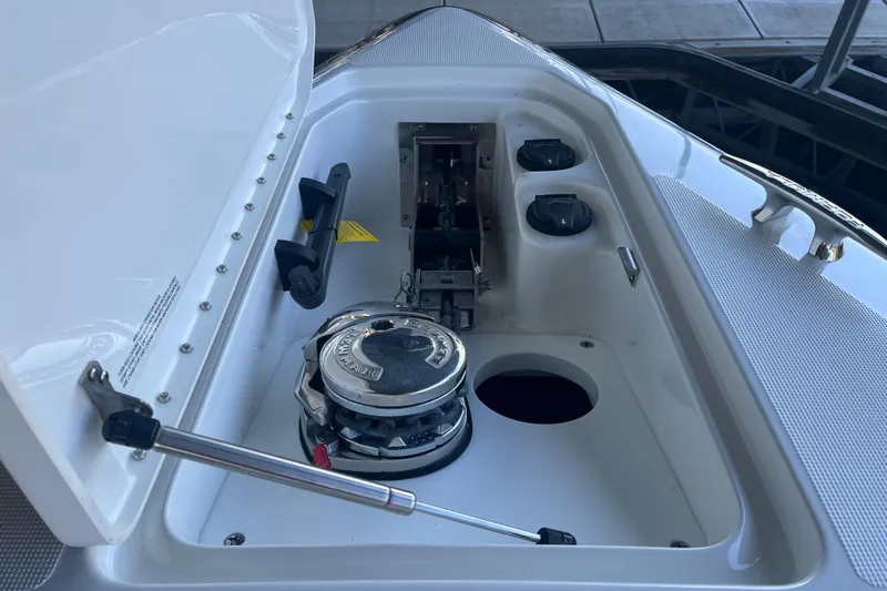 310 Bow Rider Yacht Photos Pics 2021 Formula 310 Bowrider I/O anchor compartment with windlass and controls.