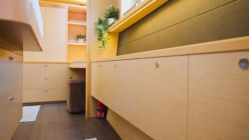 Respite At Sea Yacht Photos Pics Ample Storage in Guest Cabins