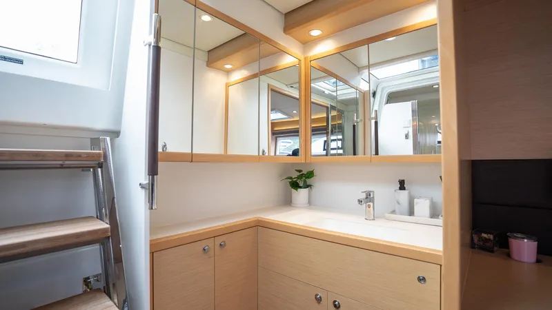 Respite At Sea Yacht Photos Pics Master Suite Vanity