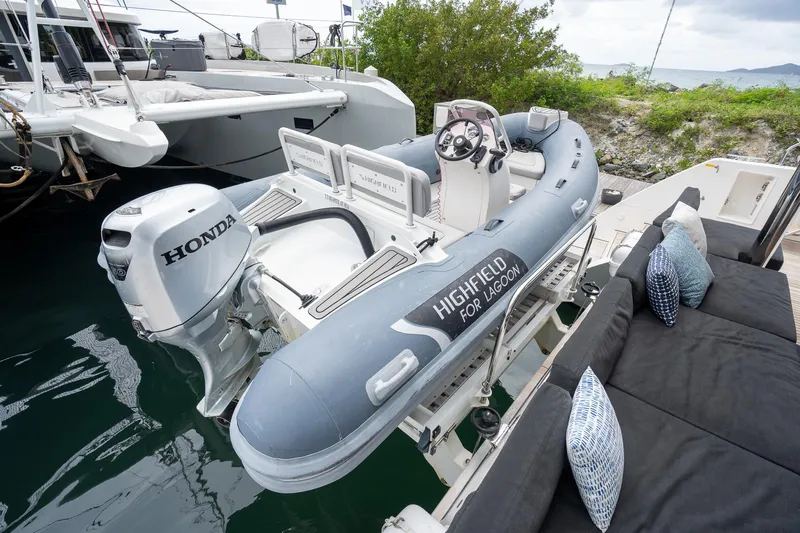 Respite At Sea Yacht Photos Pics Highfield 450 with Center Console and 4-stroke 50HP Honda Outboard