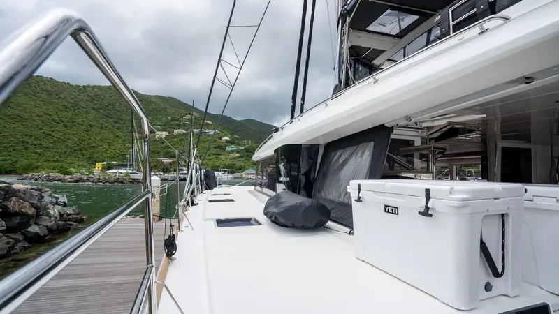 Respite At Sea Yacht Photos Pics Approaching the Bow via Port