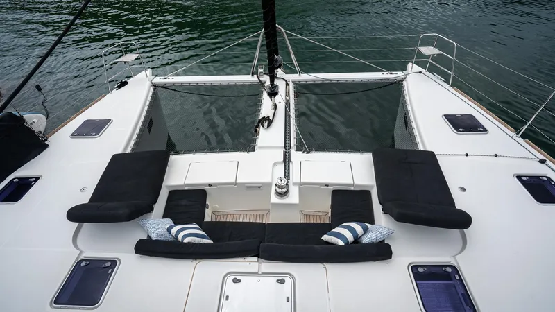 Respite At Sea Yacht Photos Pics Forward Cockpit and Seating Area