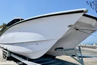 2025 Catamaran 47 Offshore on trailer, sleek design, ready for adventure.