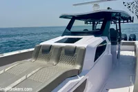 2025 Catamaran 47 Offshore, luxury boat on open sea, sleek design, modern features.