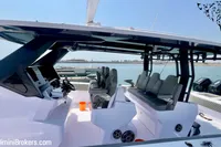 2025 Catamaran 47 Offshore Catamaran with sleek design and spacious seating on calm waters.