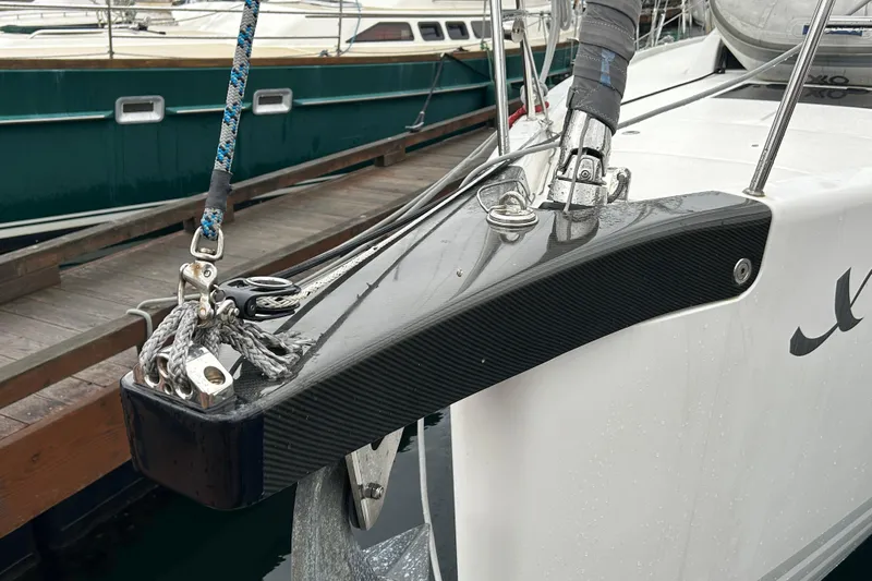 Xiomara Yacht Photos Pics 2019 X-Yachts X4&sup3; yacht bow with rigging details at dock.