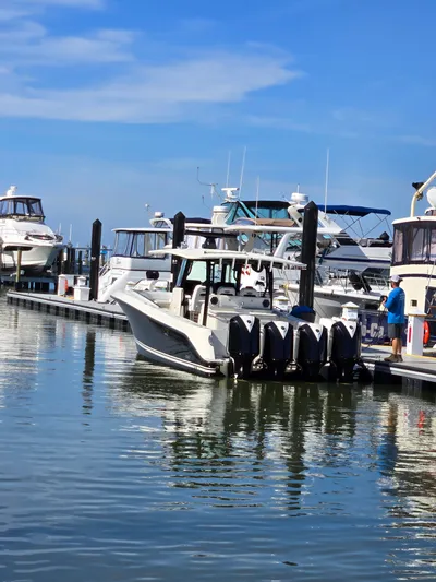  Yacht Photos Pics 2018 HCB 42 Siesta boat docked at marina.