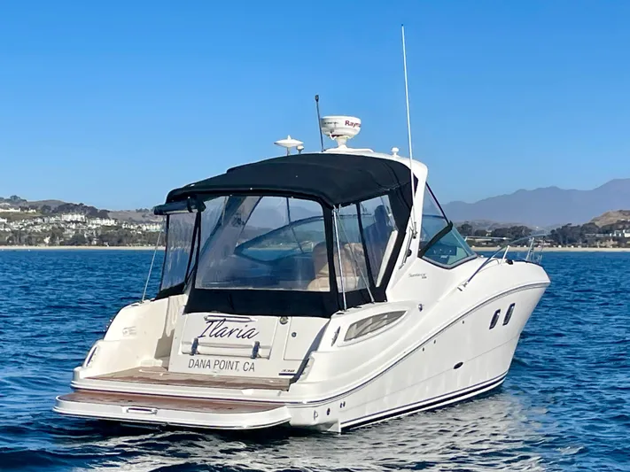 Ilaria Yacht Photos Pics 2014 Sea Ray 330 Sundancer yacht on calm water near Dana Point, CA.