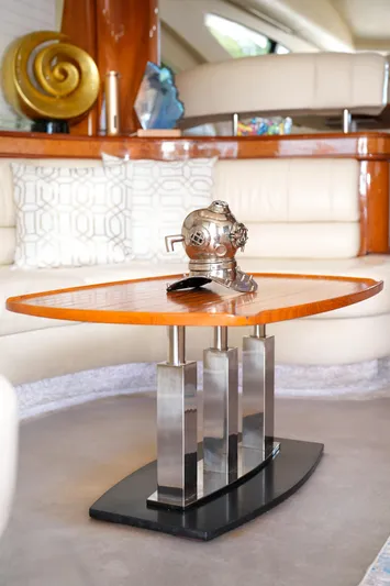 Finesse Yacht Photos Pics Luxurious interior of 2007 Azimut 68E yacht with modern decor and elegant furnishings.