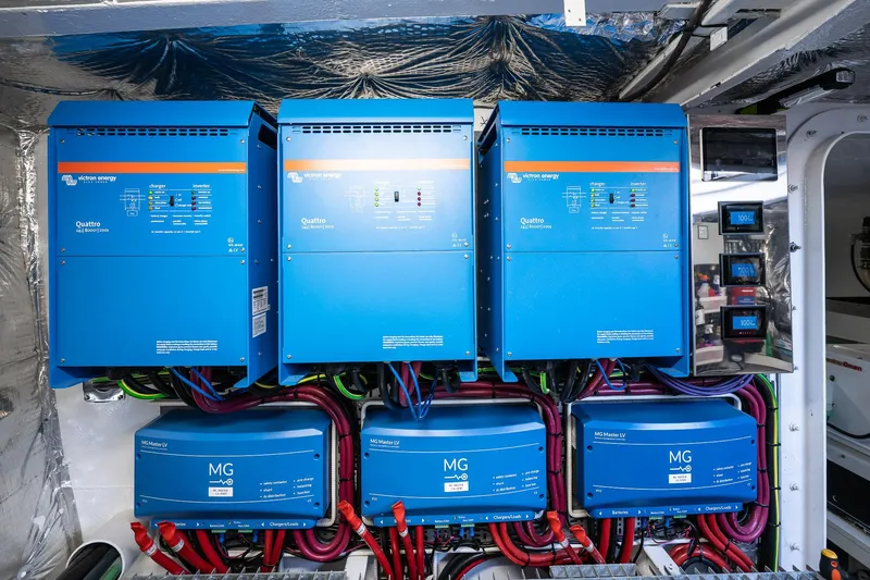 Black Pepper Yacht Photos Pics Electrical system of a 1975 Lavagna round stern motoryacht with Victron Energy components.