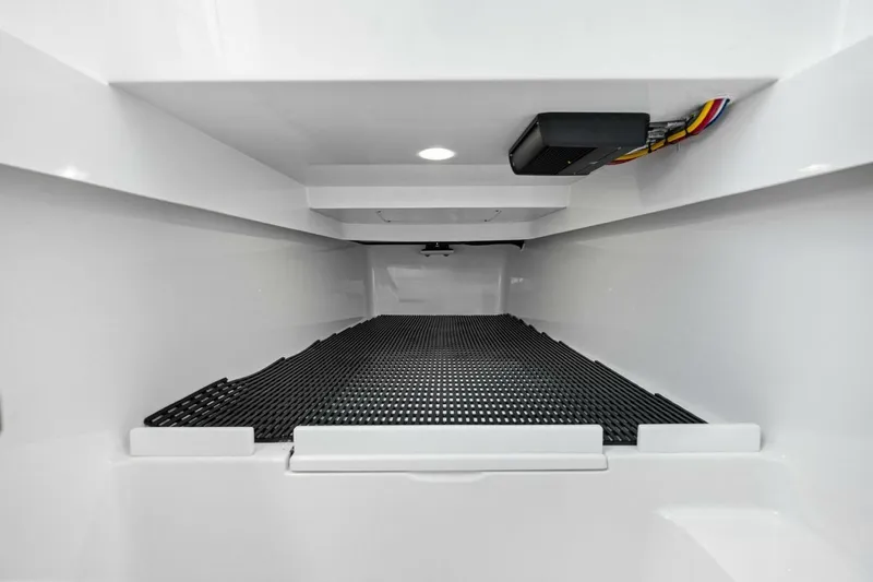 Galati Yacht Sales Trade Yacht Photos Pics Interior storage compartment of 2025 Valhalla Boatworks V-37, featuring sleek design and modern technology.