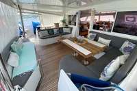 Luxurious Nautitech 542 yacht interior with elegant seating and decor, 2013 model.