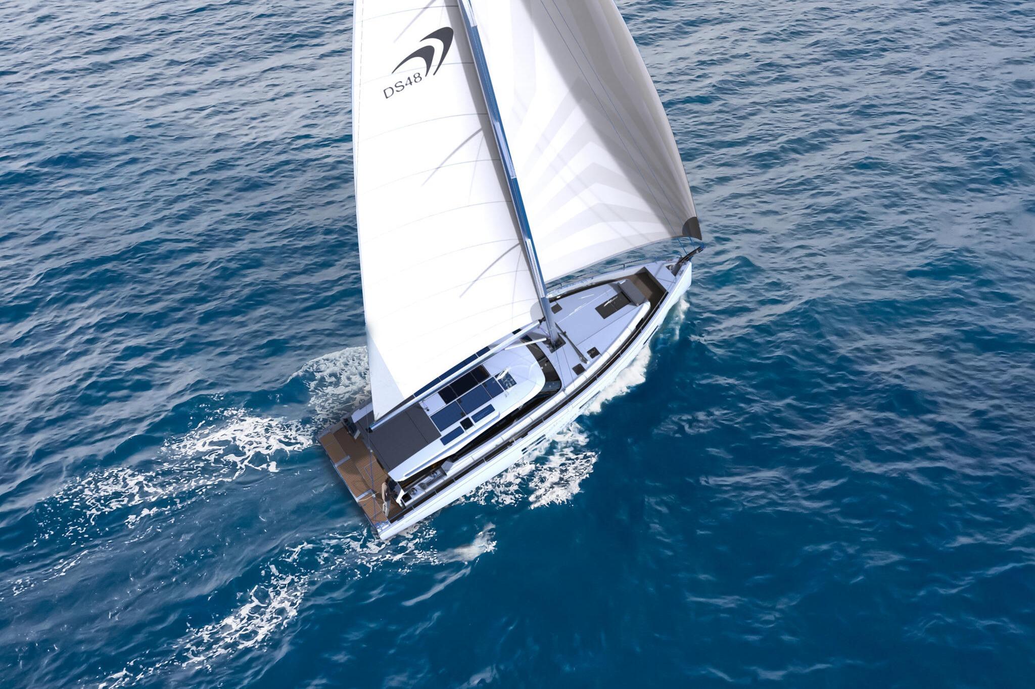 Moody 48 deck saloon