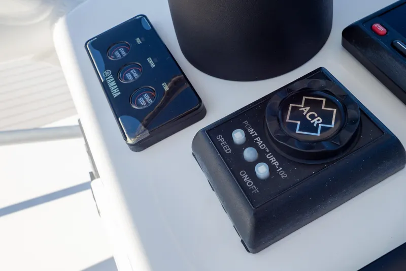  Yacht Photos Pics Control panel on a 2015 Intrepid 400 Center Console boat.