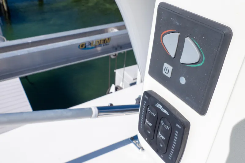  Yacht Photos Pics Control panel on a 2015 Intrepid 400 Center Console boat.