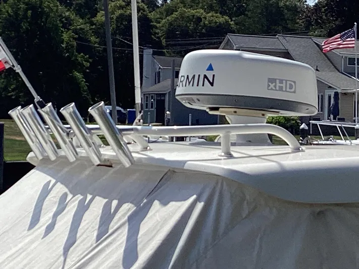  Yacht Photos Pics 2017 Pursuit DC 325 Dual Console boat with Garmin xHD radar and rod holders.