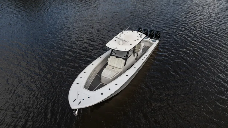 Catahoula Yacht Photos Pics 2023 Front Runner 39 Center Console boat on calm water.