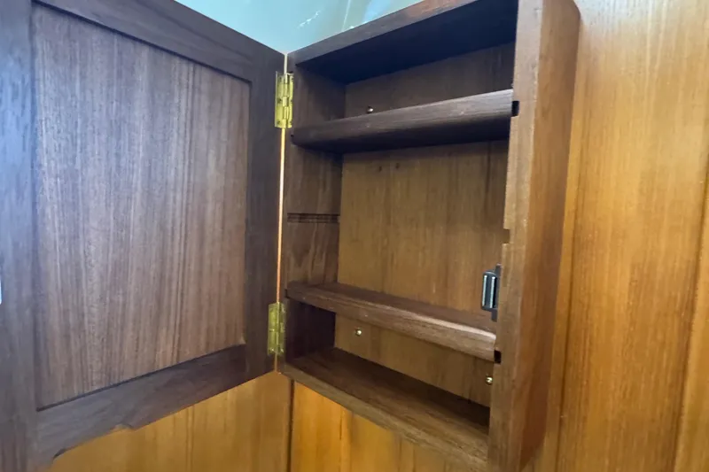  Yacht Photos Pics Wooden cabinet interior on 2022 Ranger Tugs R-31 CB boat.