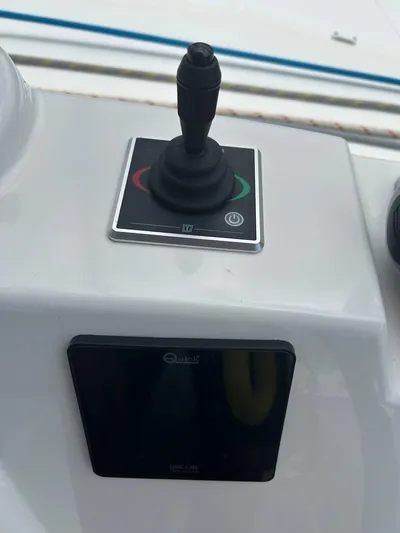 Voyager Yacht Photos Pics Joystick control panel on a 2023 Bali 5.4 yacht.