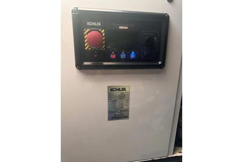 Splendor Yacht Photos Pics Kohler generator control panel on 2007 Azimut 55E yacht.