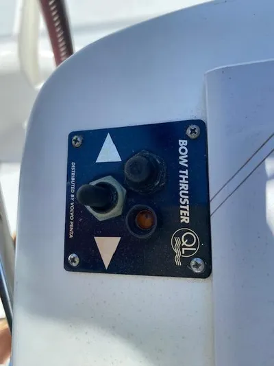 Rogue Fun Yacht Photos Pics Bow thruster control panel on 2001 Beneteau Oceanis 44 CC sailboat.