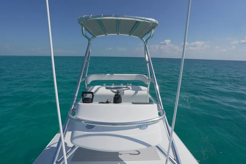  Yacht Photos Pics 2024 Freeman 42 boat on open ocean under clear blue sky.