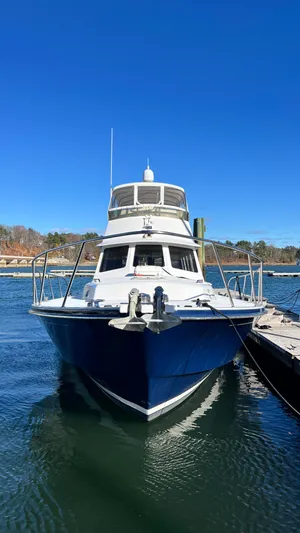La Vie Dansante Yacht Photos Pics 1998 Little Harbor WhisperJet 55 docked on a sunny day.