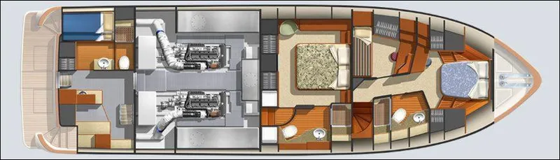 Moody Blue Yacht Photos Pics Lower Deck