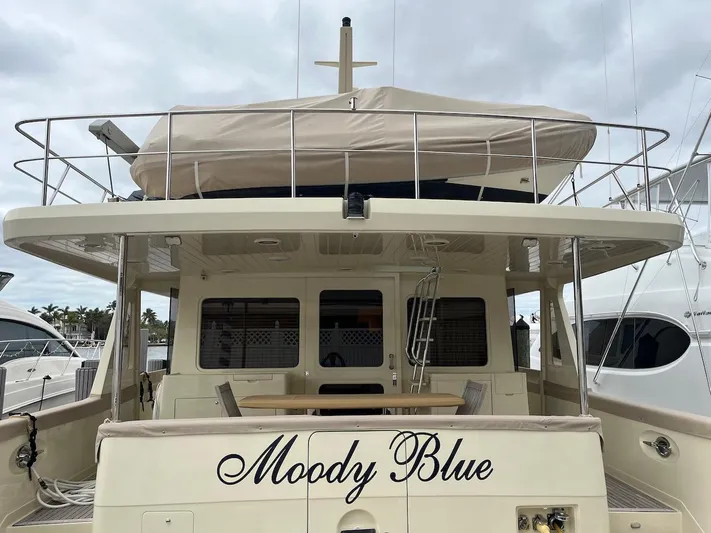 Moody Blue Yacht Photos Pics Transom and Cockpit