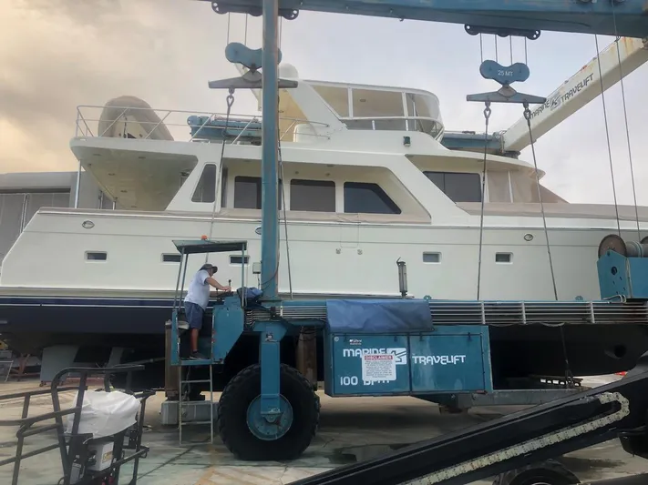 Moody Blue Yacht Photos Pics Hauled Out