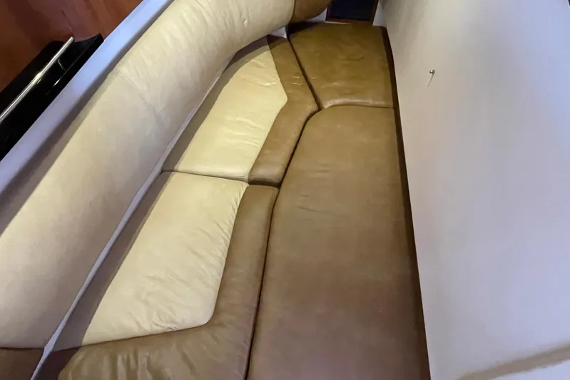  Yacht Photos Pics 2014 Grady-White Freedom 335 interior with beige leather seating.