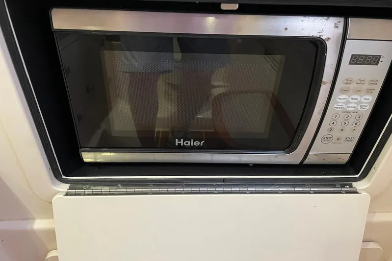  Yacht Photos Pics Haier microwave installed in a 2014 Grady-White Freedom 335 boat.