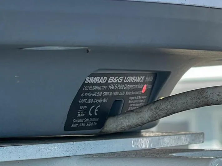  Yacht Photos Pics Simrad B&G Lowrance radar on 2021 Axopar 37 Sun Top BRABUS Trim boat.