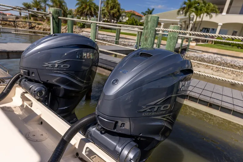  Yacht Photos Pics Twin Yamaha XTO Offshore engines on a 2022 Grady-White Canyon 336 boat.