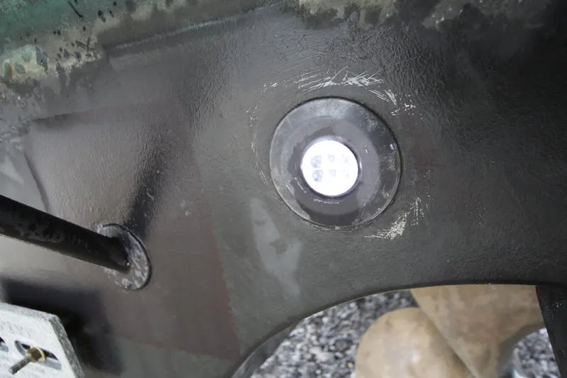 Mango Tango Yacht Photos Pics LED light on a 2014 San Juan 41 boat hull.