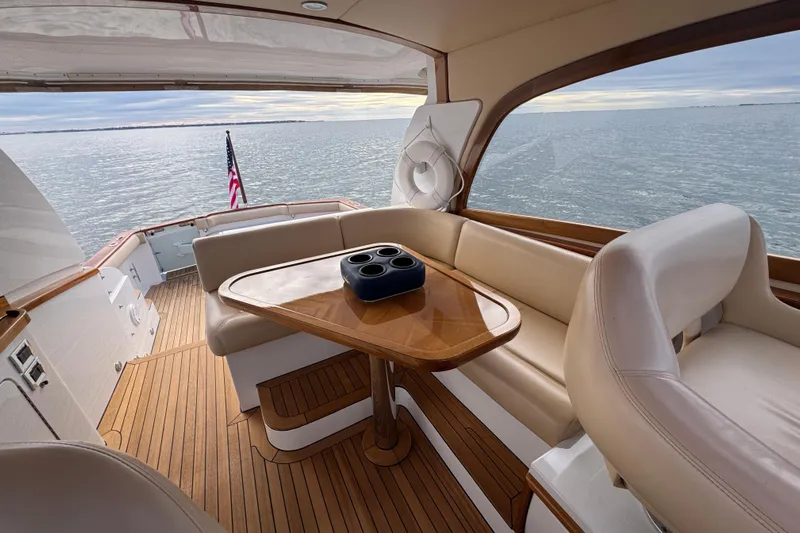 Mango Tango Yacht Photos Pics Luxurious 2014 San Juan 41 yacht interior with elegant seating and ocean view.